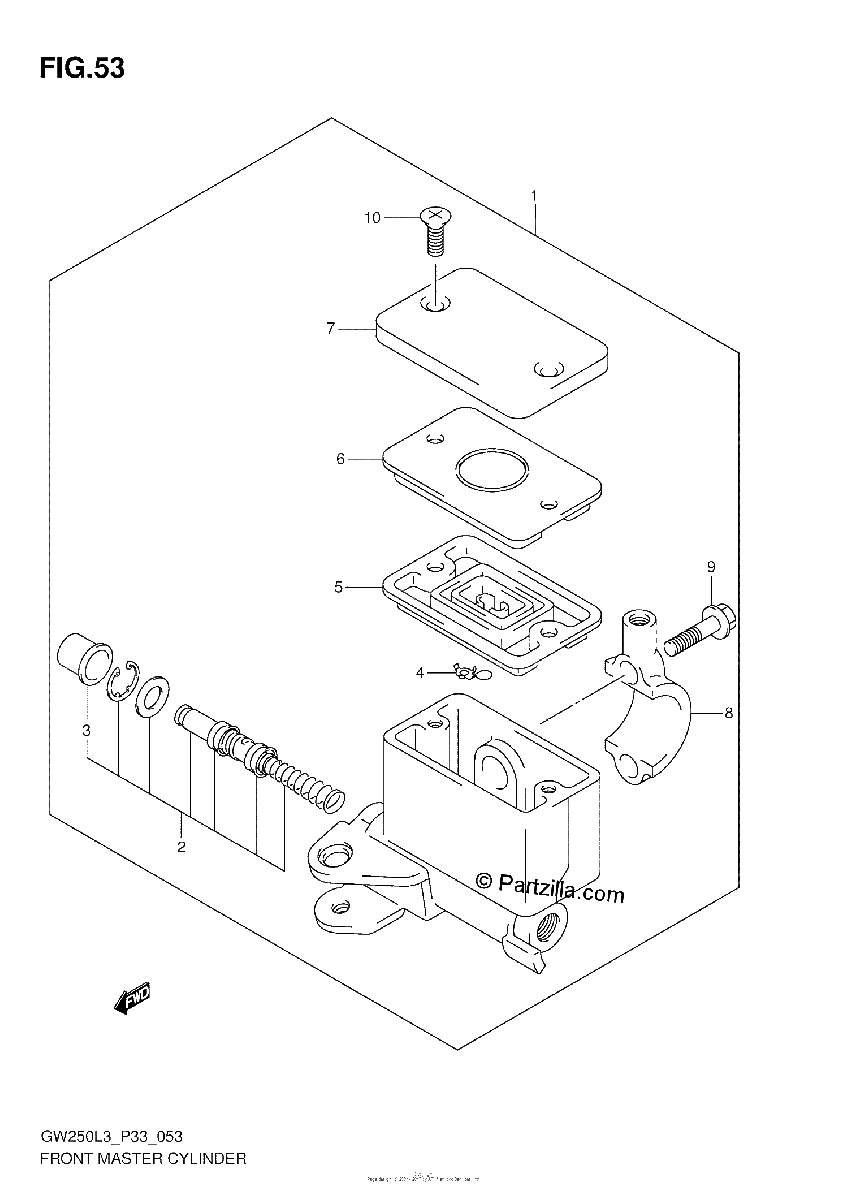 Diagrama de FRONT MASTER CYLINDER