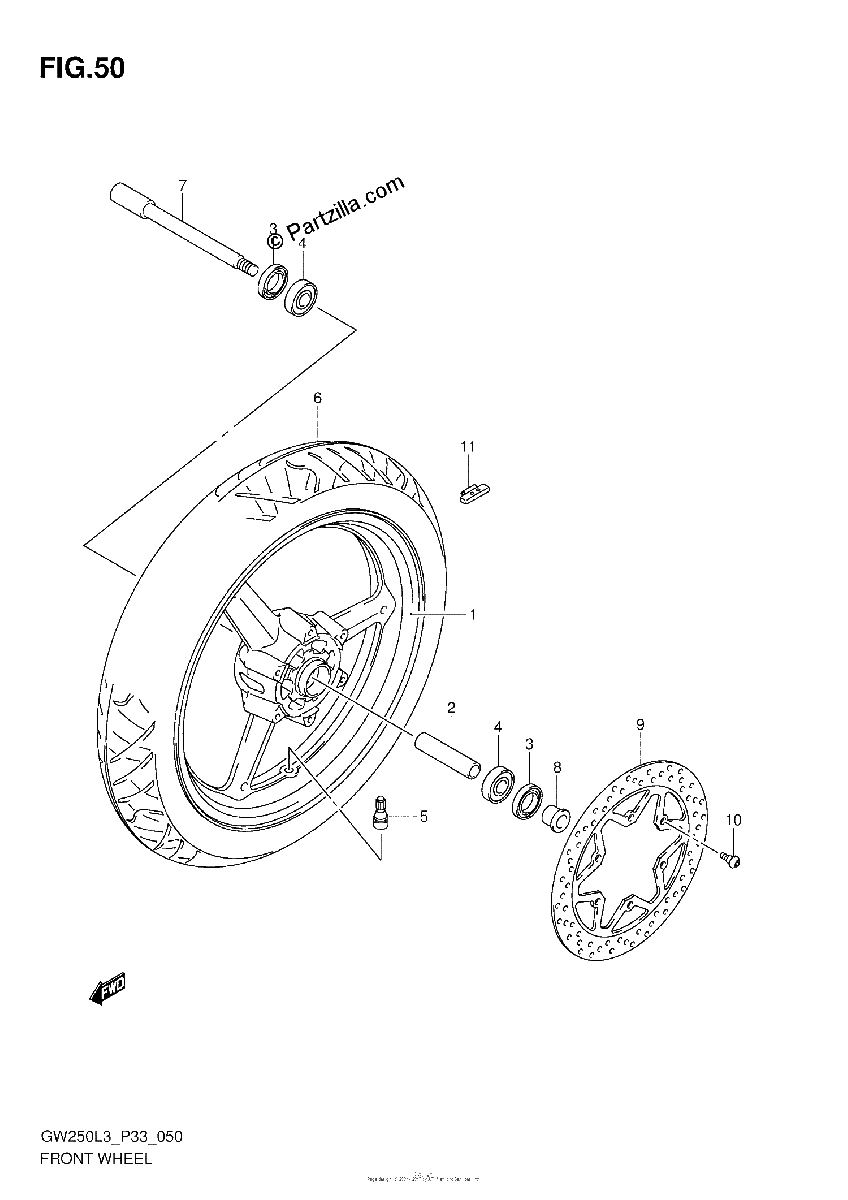 Diagrama de FRONT WHEEL