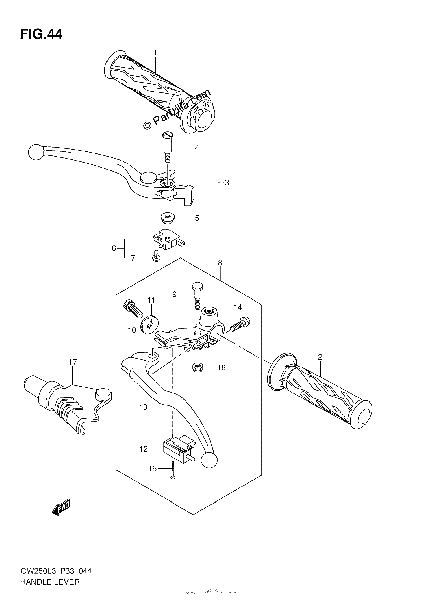 Diagrama de HANDLE LEVER