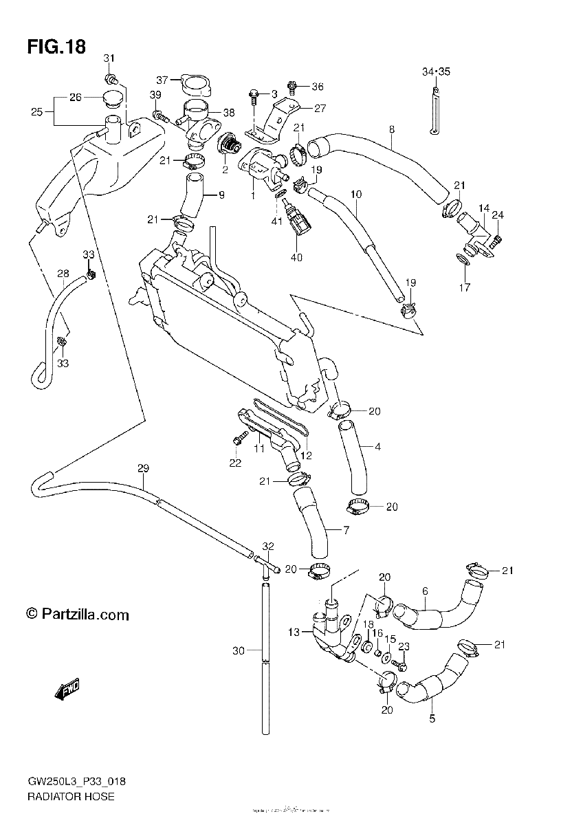 Diagrama de RADIATOR HOSE