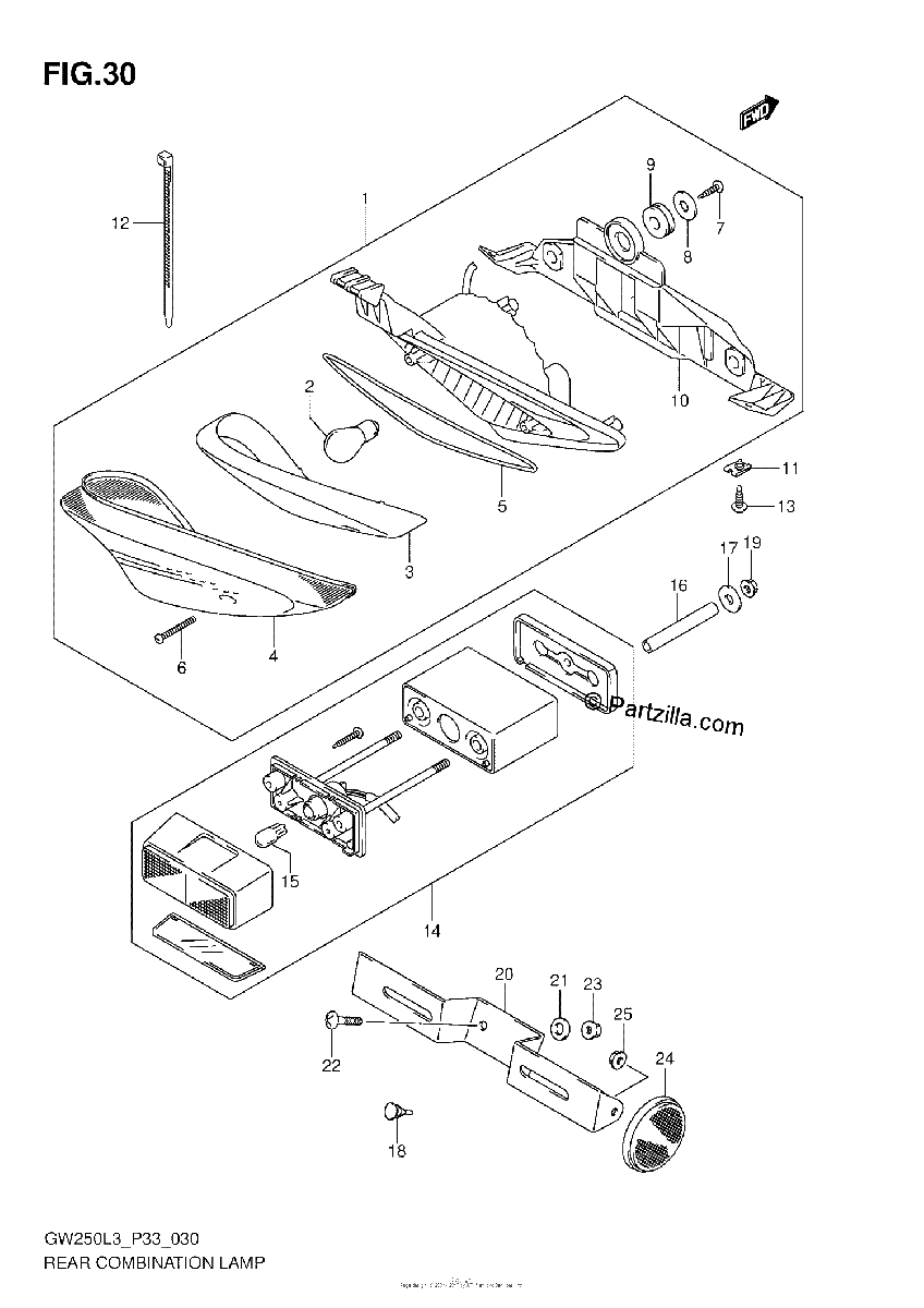 Diagrama de REAR COMBINATION LAMP