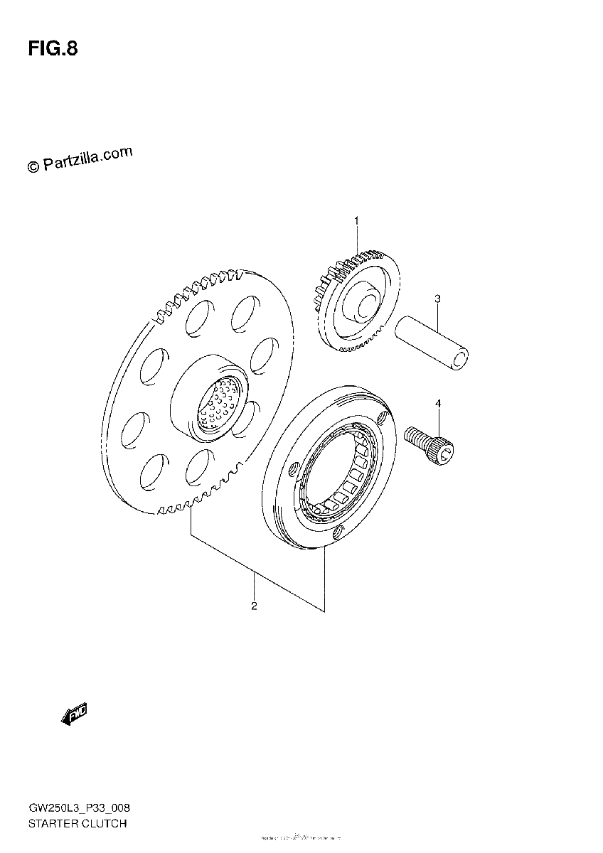 Diagrama de STARTER CLUTCH
