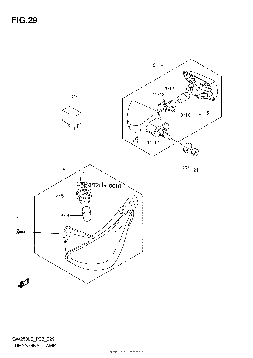 Diagrama de TURNSIGNAL LAMP