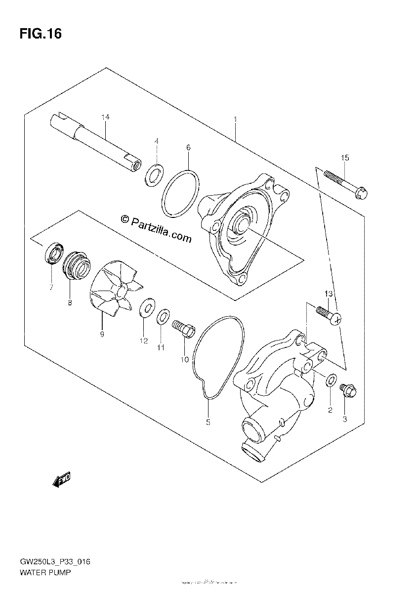 Diagrama de WATER PUMP