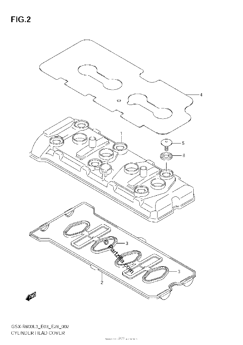 Diagrama de CYLINDER HEAD COVER