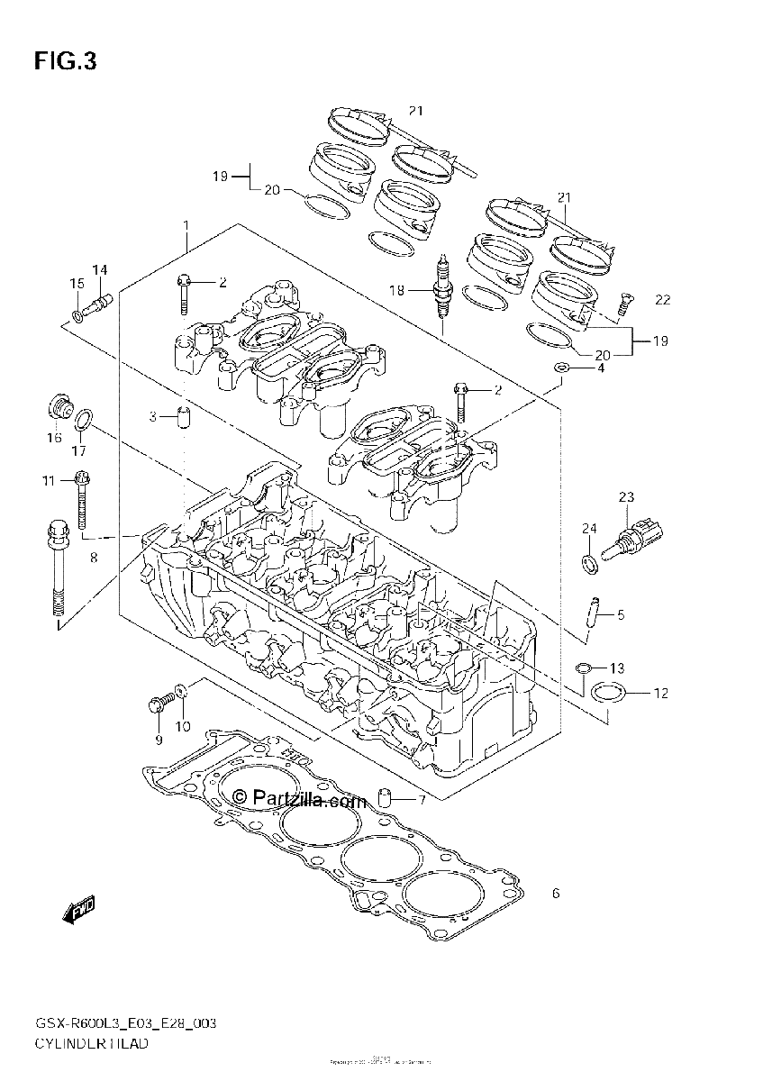 Diagrama de CYLINDER HEAD