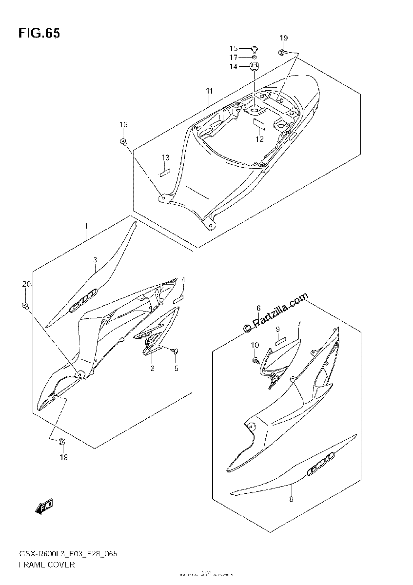 Diagrama de FRAME COVER AGQ
