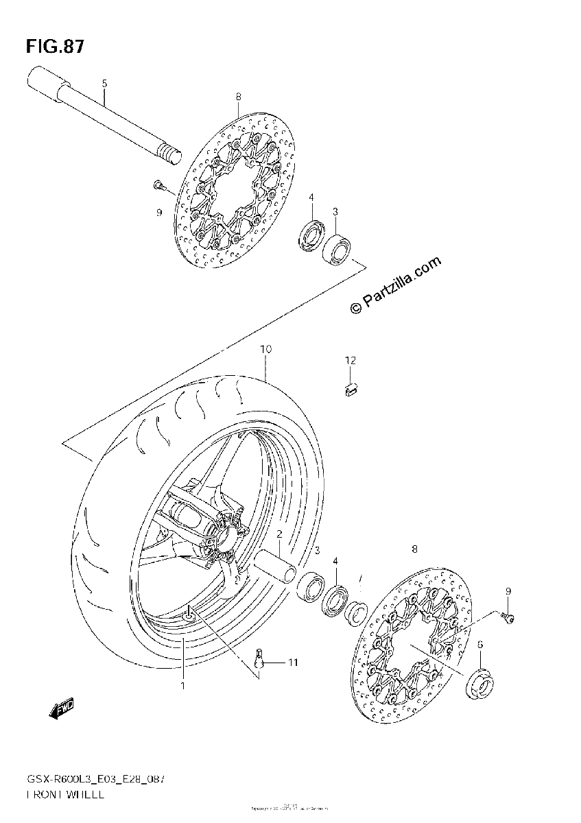 Diagrama de FRONT WHEEL