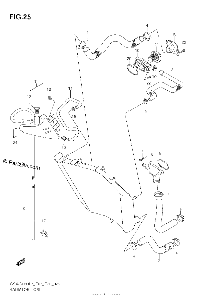 Diagrama de RADIATOR HOSE