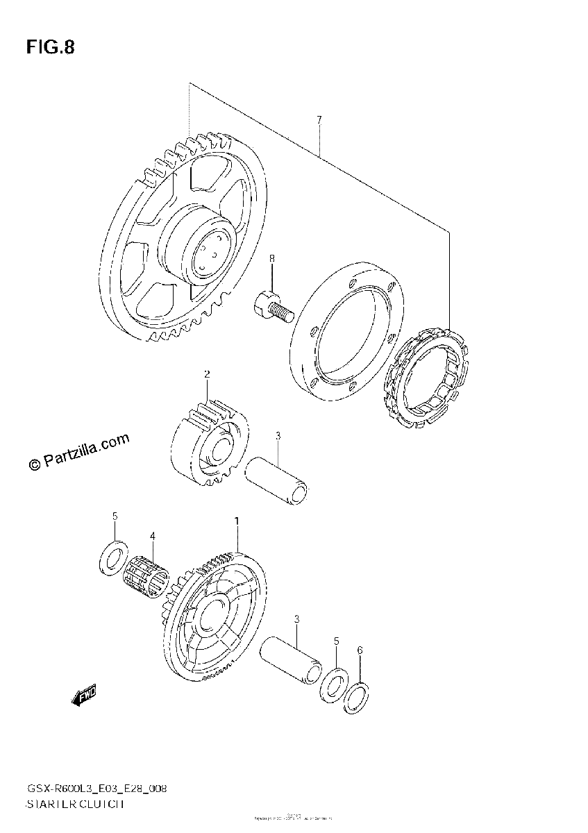 Diagrama de STARTER CLUTCH