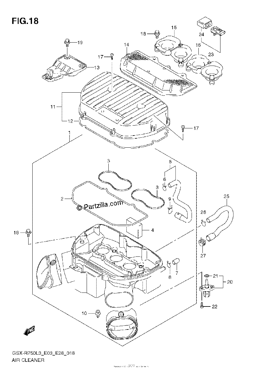 Diagrama de AIR CLEANER