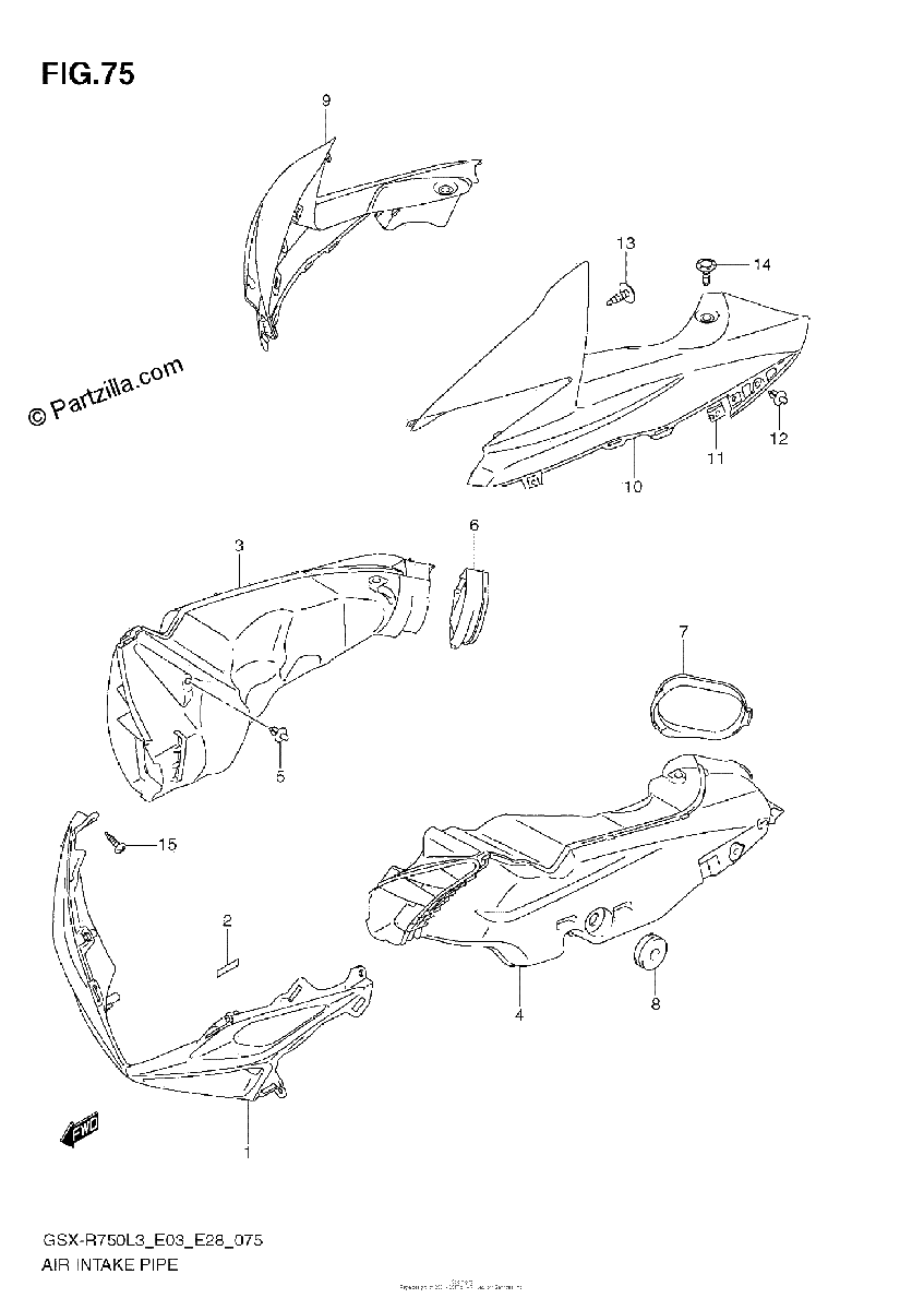 Diagrama de AIR INTAKE PIPE AGQ