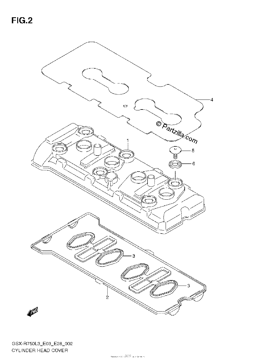 Diagrama de CYLINDER HEAD COVER