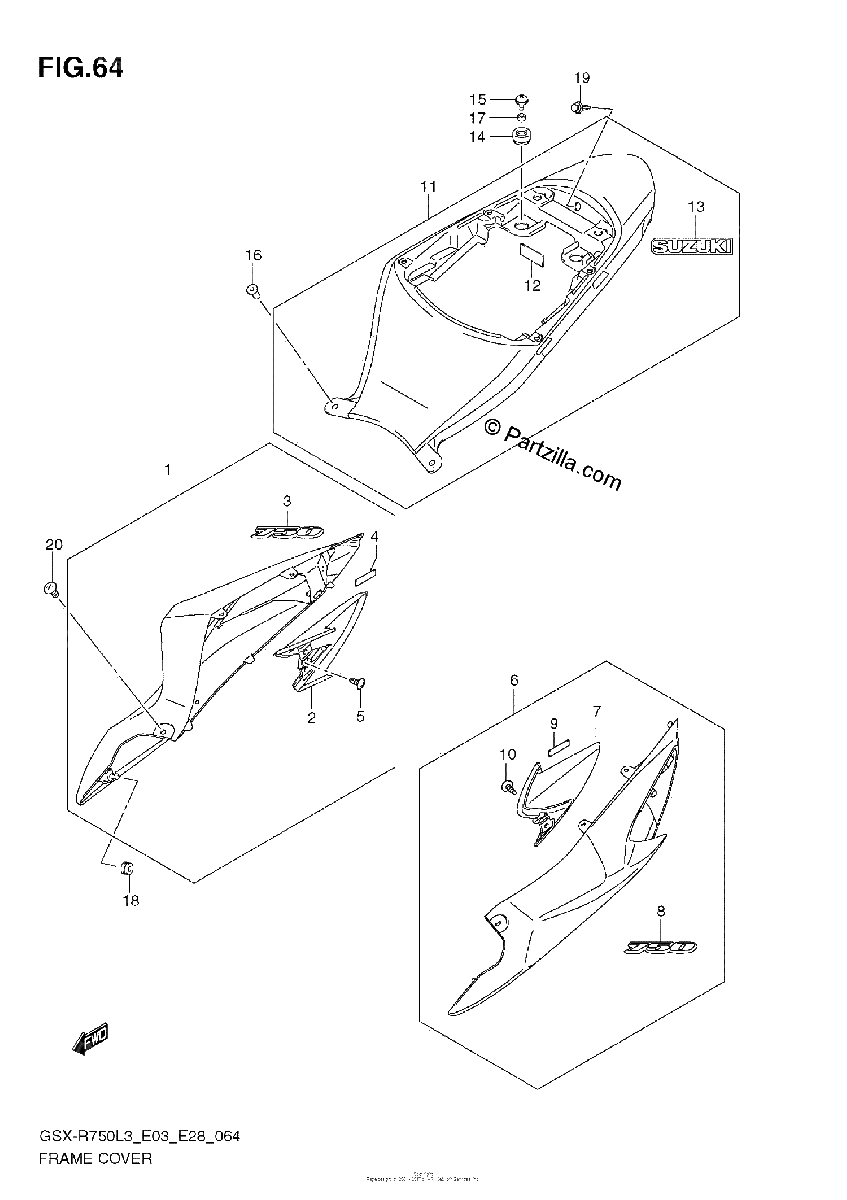 Diagrama de FRAME COVER
