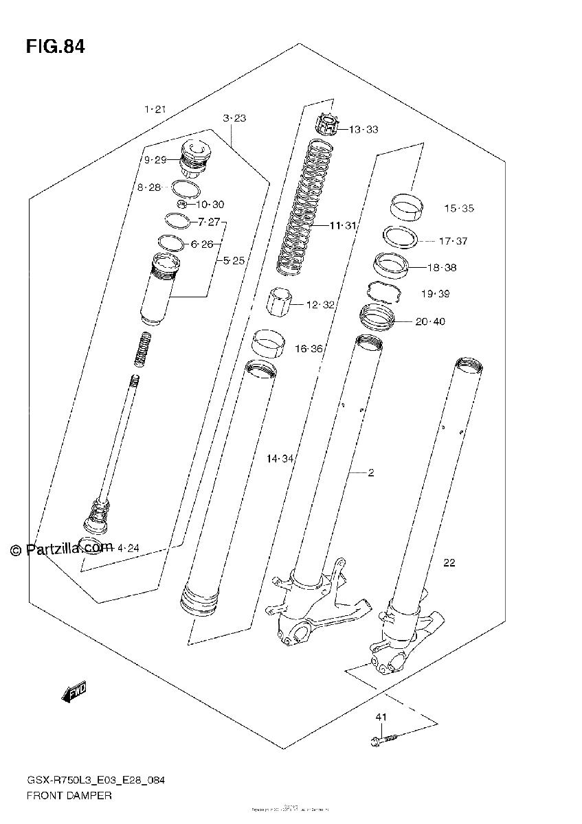 Diagrama de FRONT DAMPER