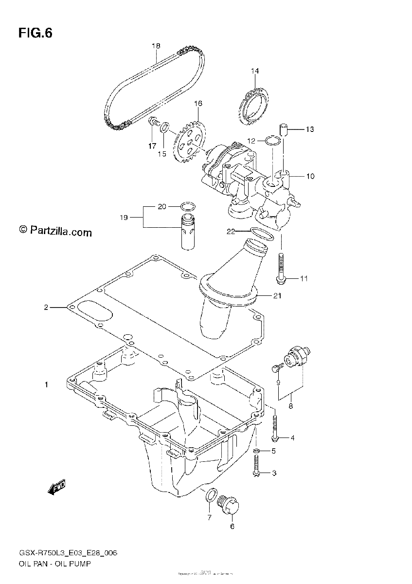 Diagrama de OIL PAN OIL PUMP
