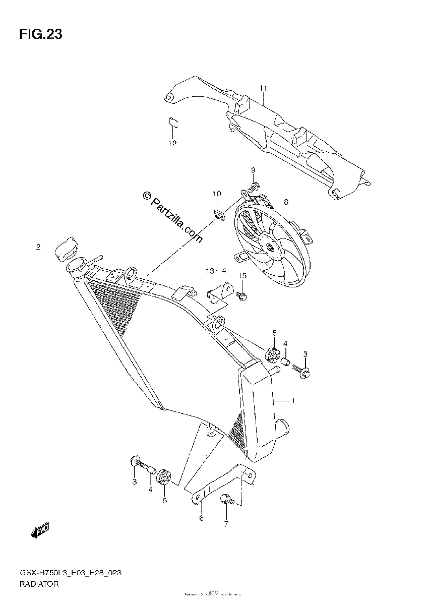 Diagrama de RADIATOR E03