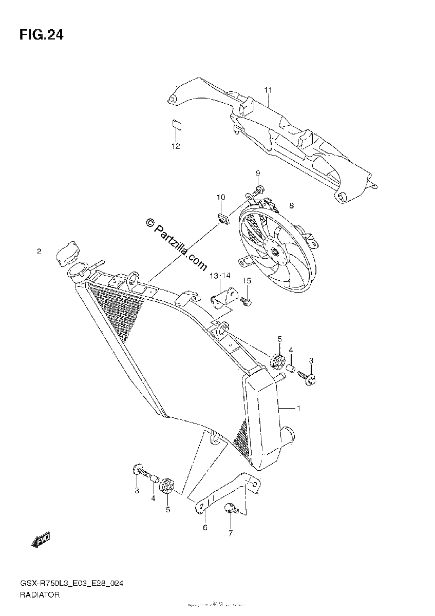 Diagrama de RADIATOR E28