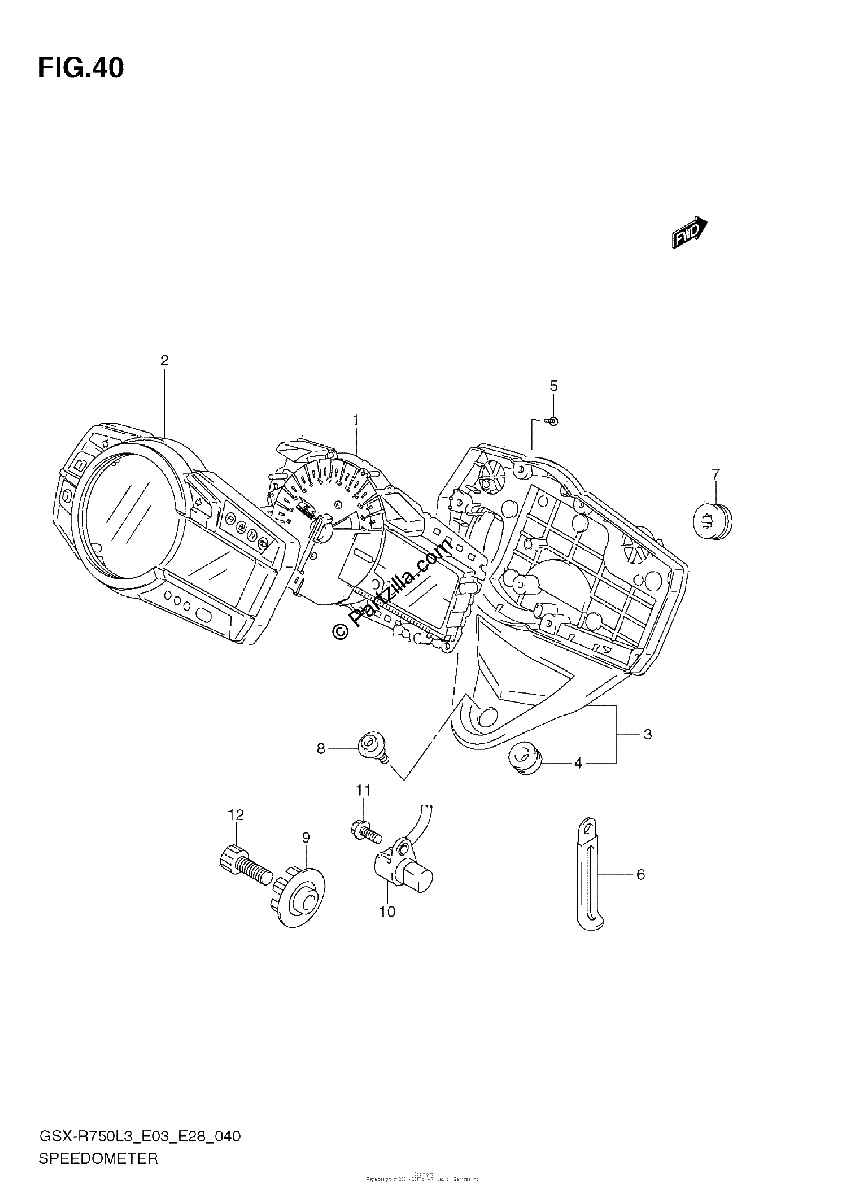 Diagrama de SPEEDOMETER E33