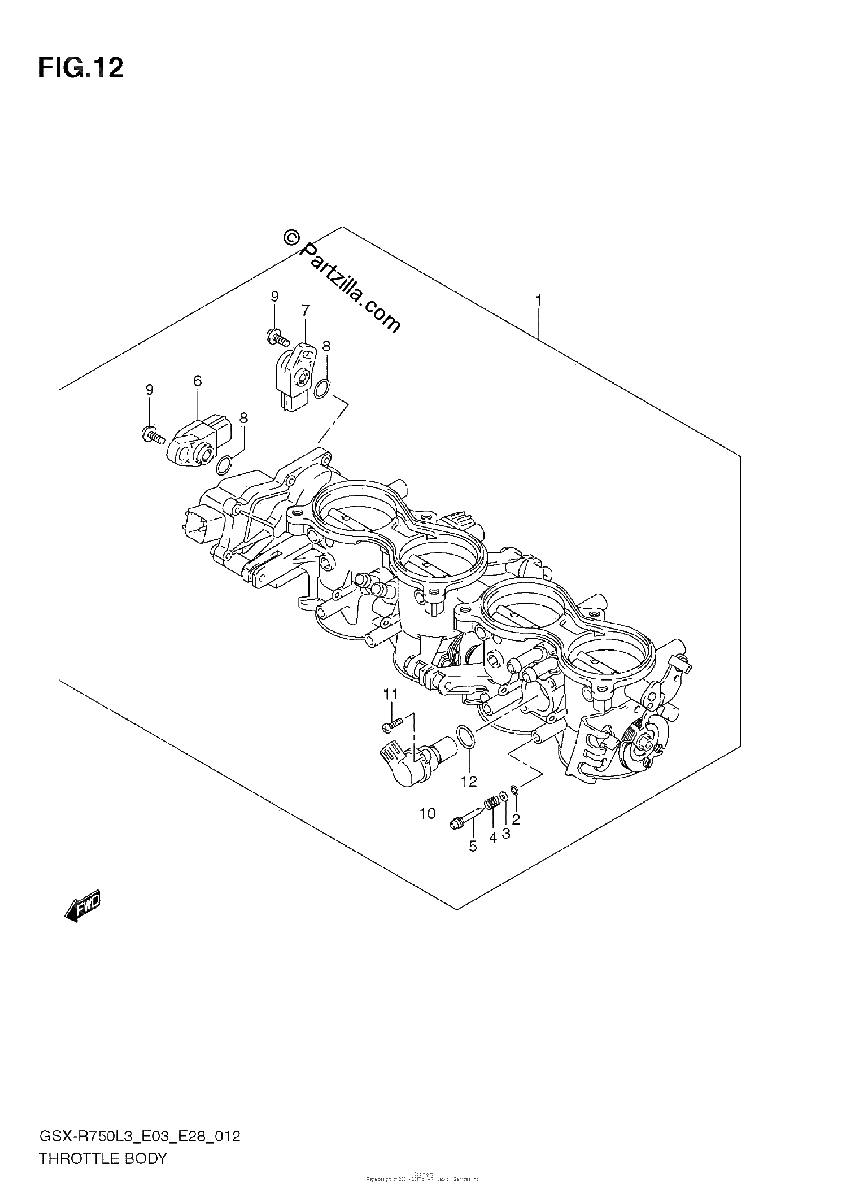Diagrama de THROTTLE BODY E03
