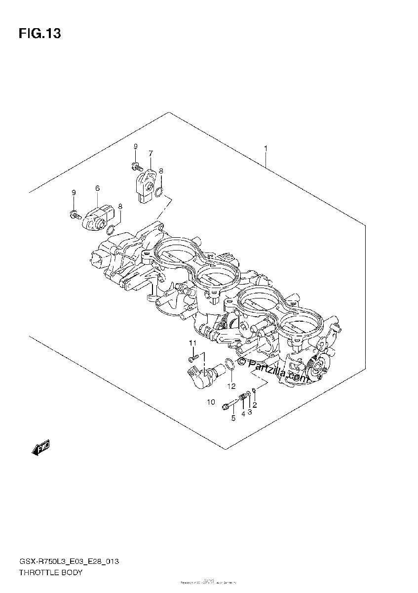 Diagrama de THROTTLE BODY E28