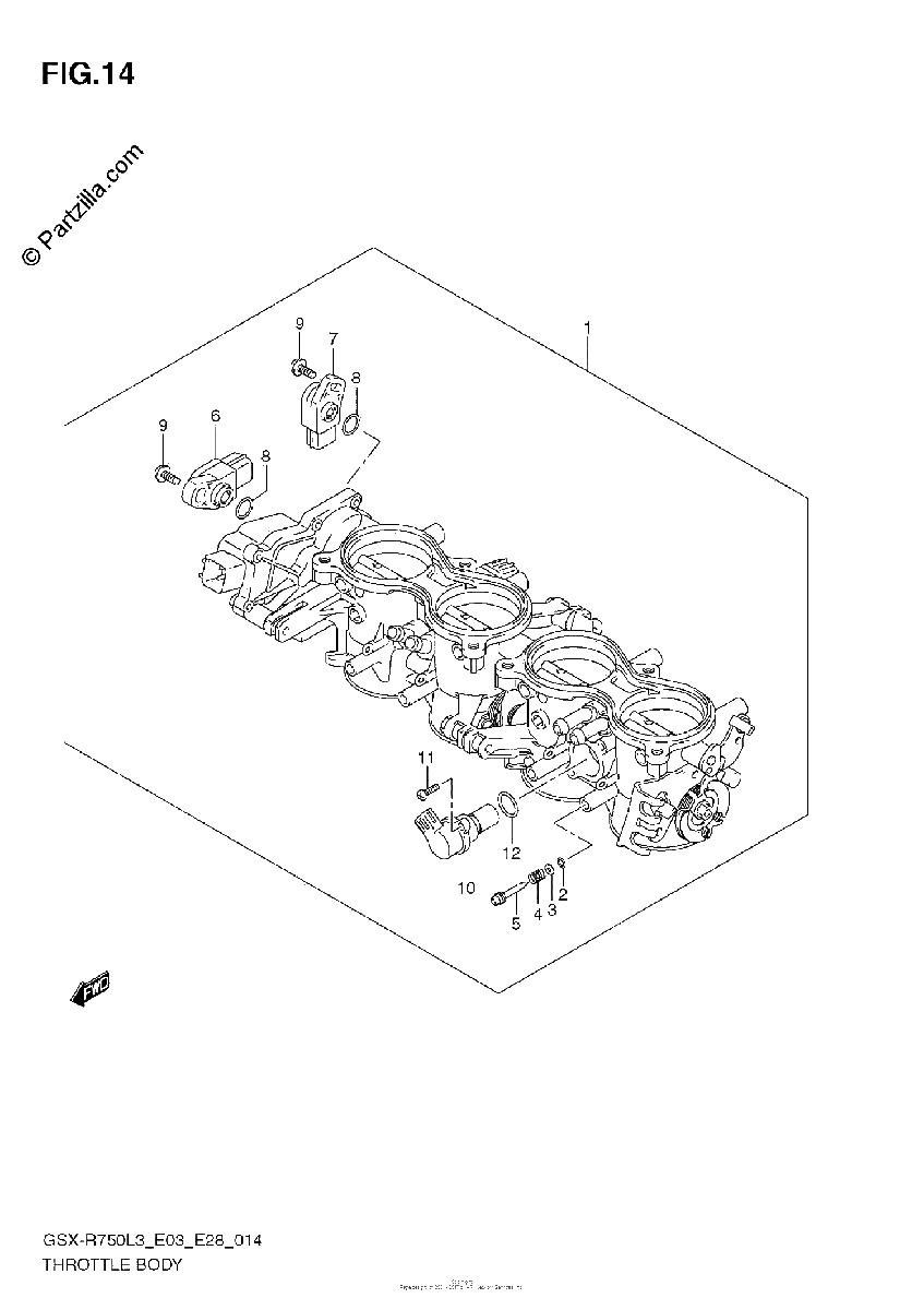Diagrama de THROTTLE BODY E33