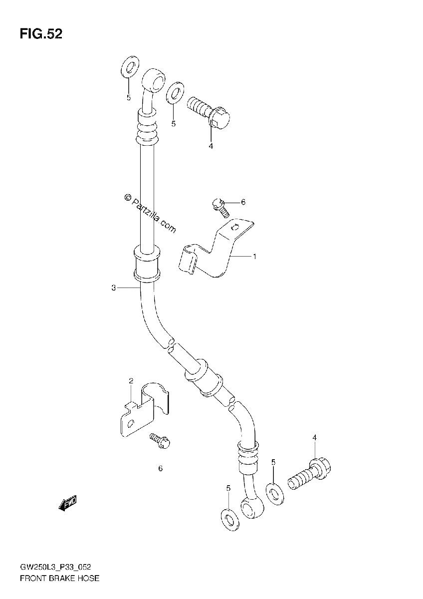 Diagrama de FRONT BRAKE HOSE