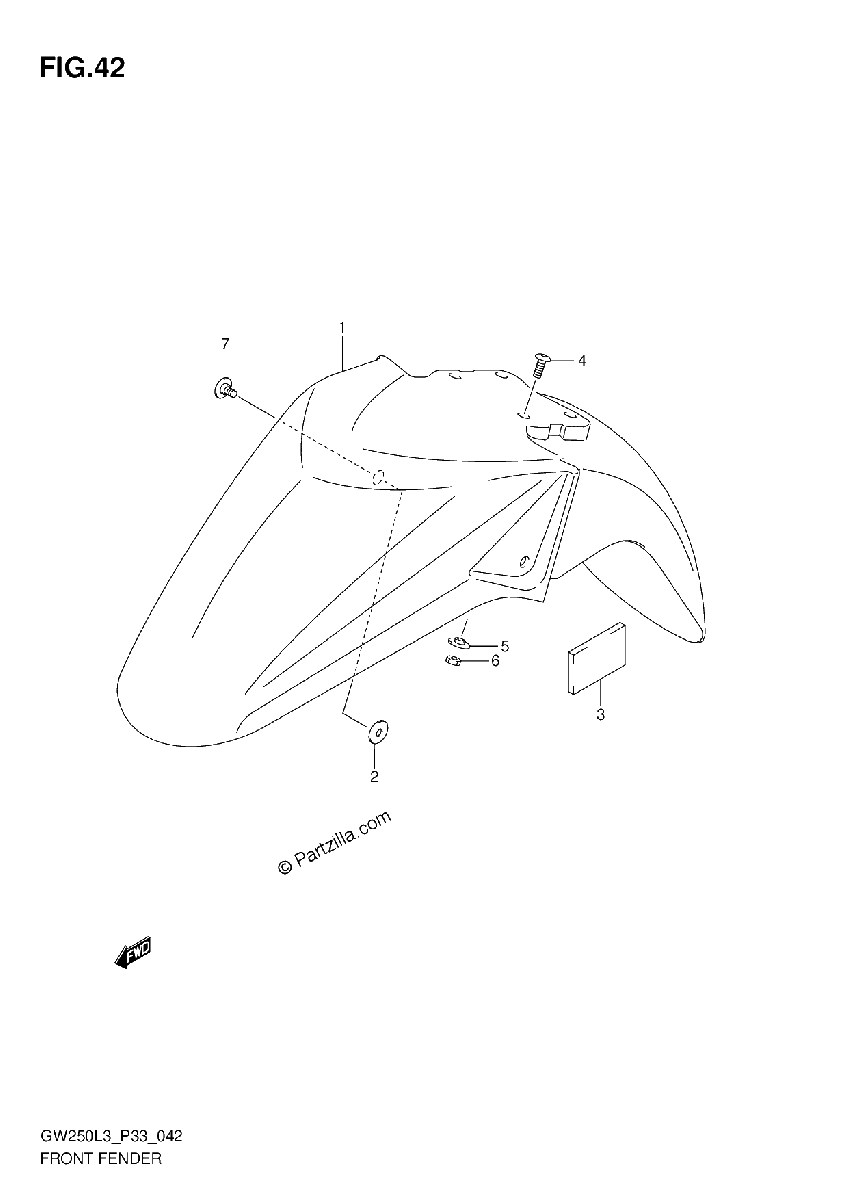 Diagrama de FRONT FENDER