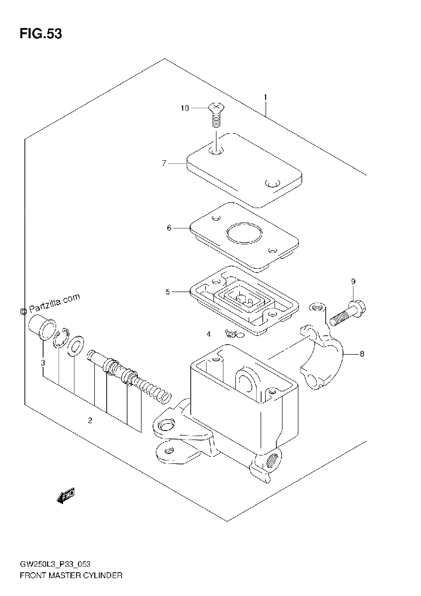 Diagrama de FRONT MASTER CYLINDER