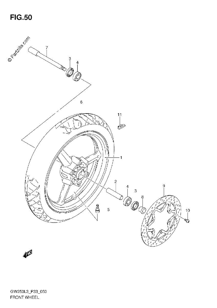 Diagrama de FRONT WHEEL