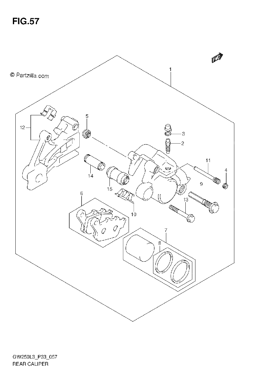 Diagrama de REAR CALIPER