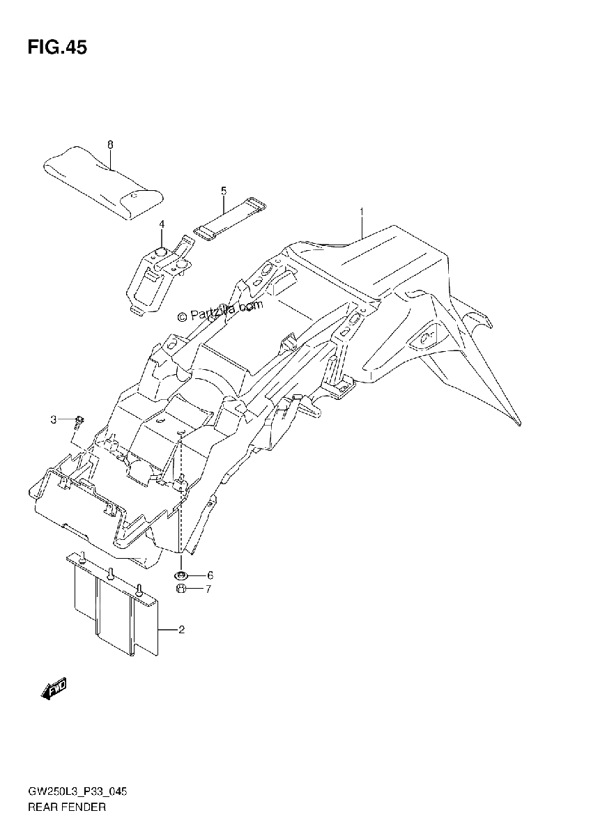 Diagrama de REAR FENDER