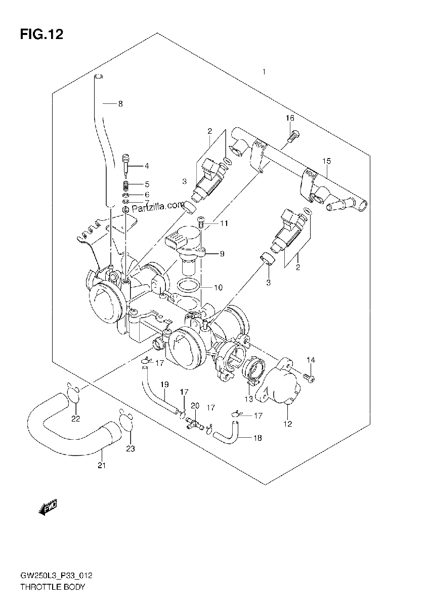 Diagrama de THROTTLE BODY