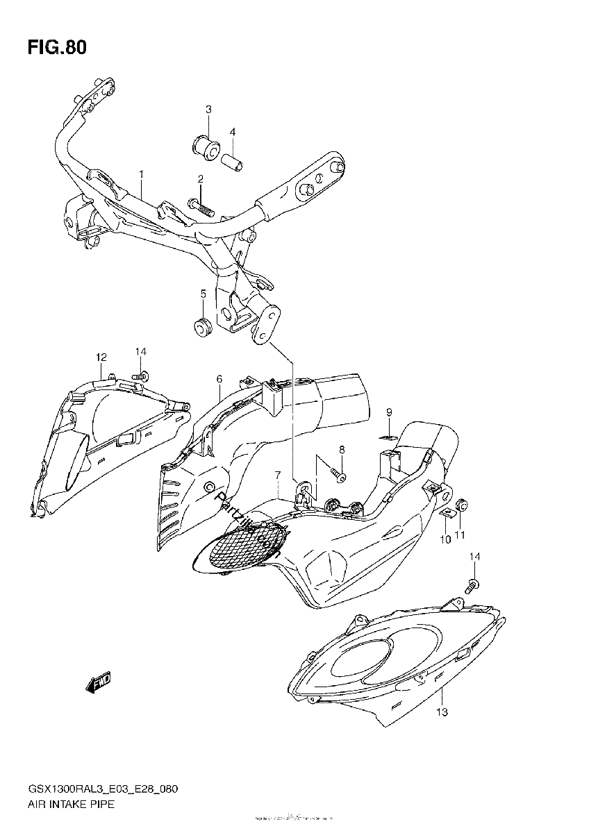 Diagrama de AIR INTAKE PIPE