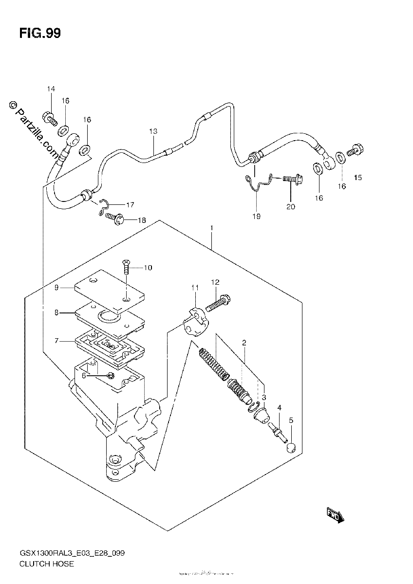 Diagrama de CLUTCH HOSE