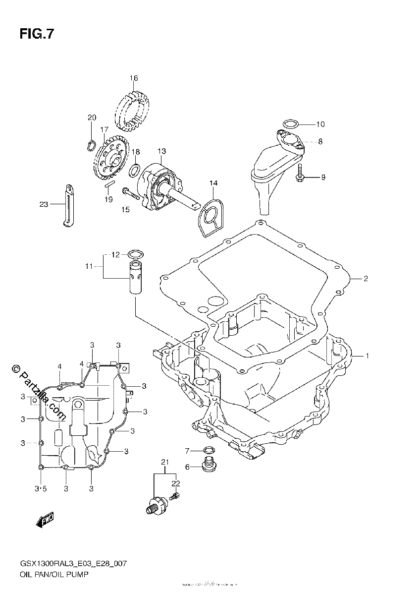 Diagrama de OIL PAN OIL PUMP