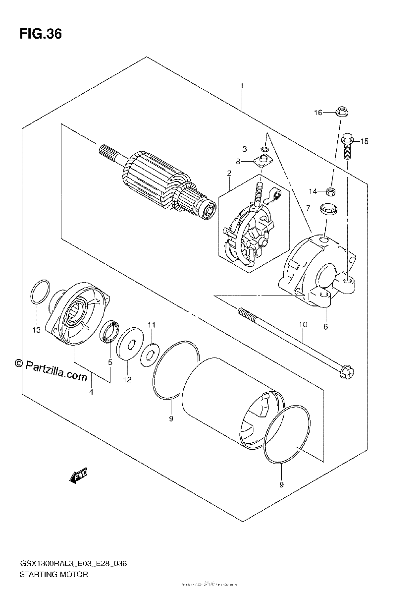 Diagrama de STARTING MOTOR