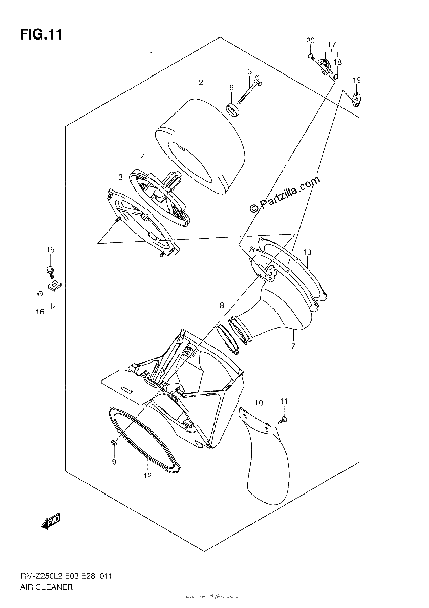 Diagrama de AIR CLEANER