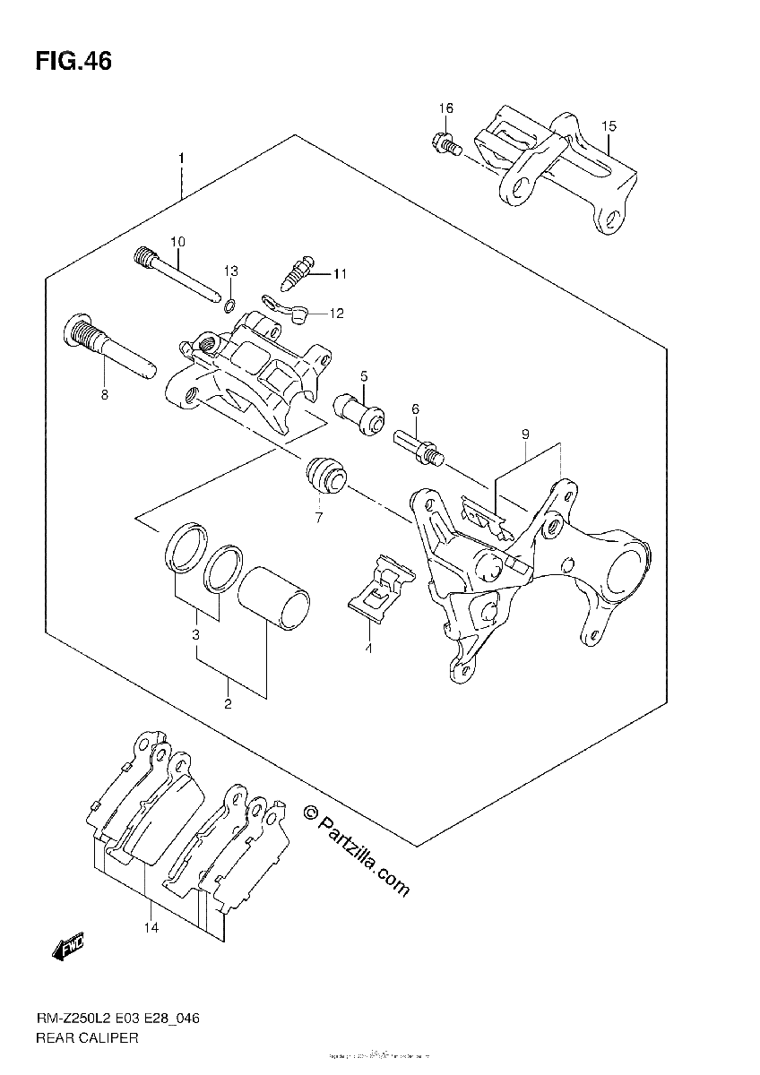 Diagrama de REAR CALIPER