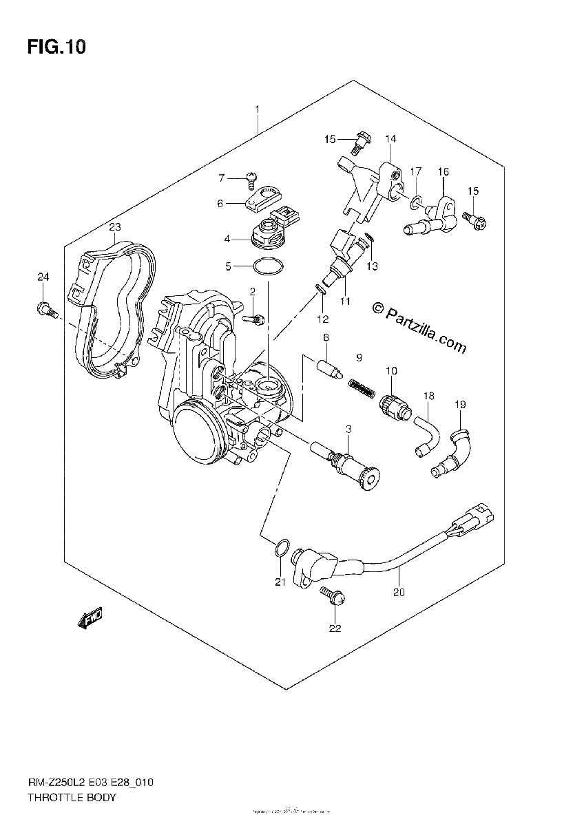 Diagrama de THROTTLE BODY