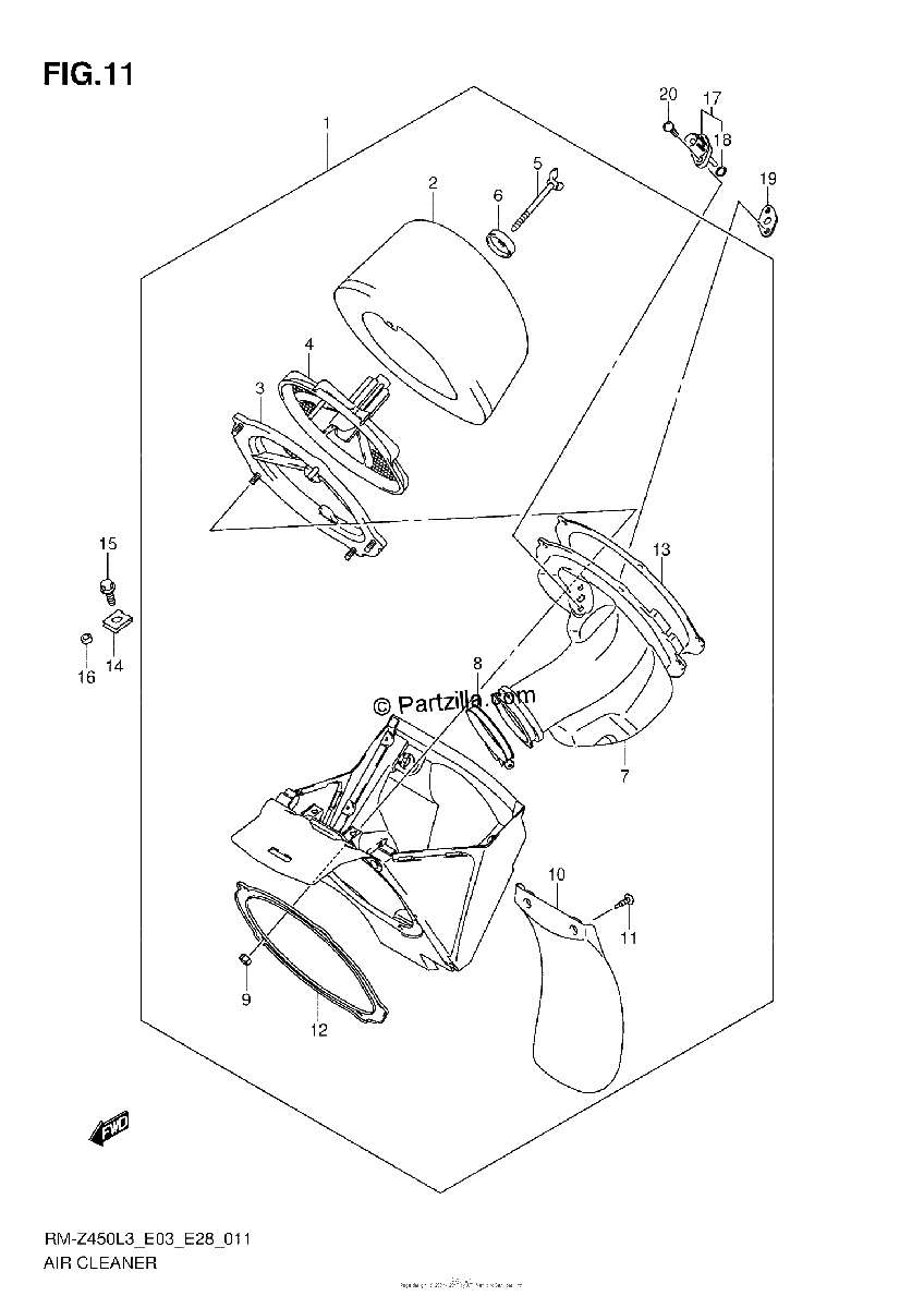 Diagrama de AIR CLEANER