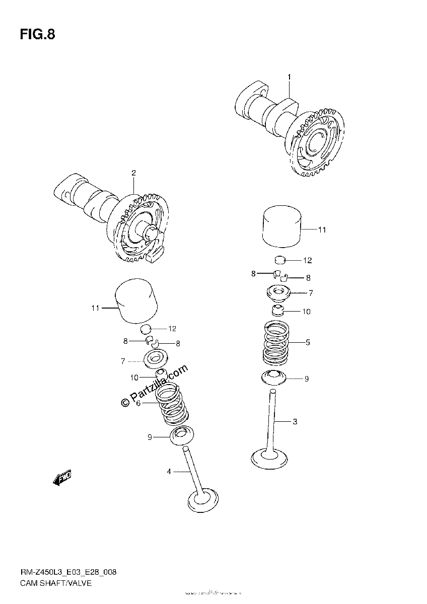 Diagrama de CAM SHAFT VALVE
