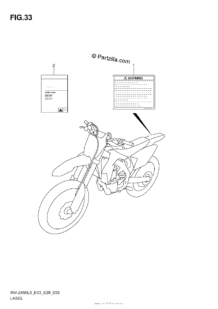 Diagrama de LABEL RM Z450L3 E28