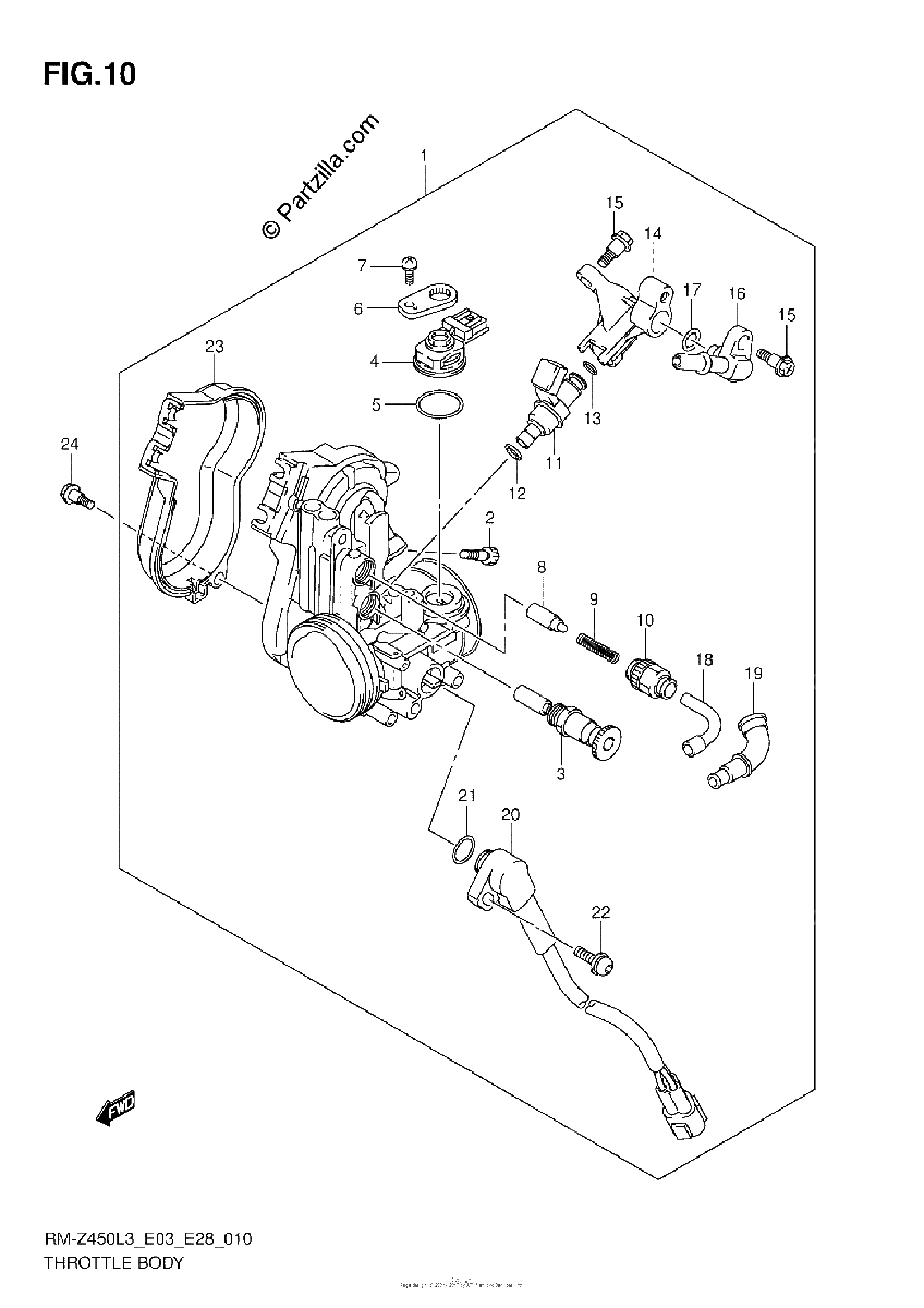 Diagrama de THROTTLE BODY