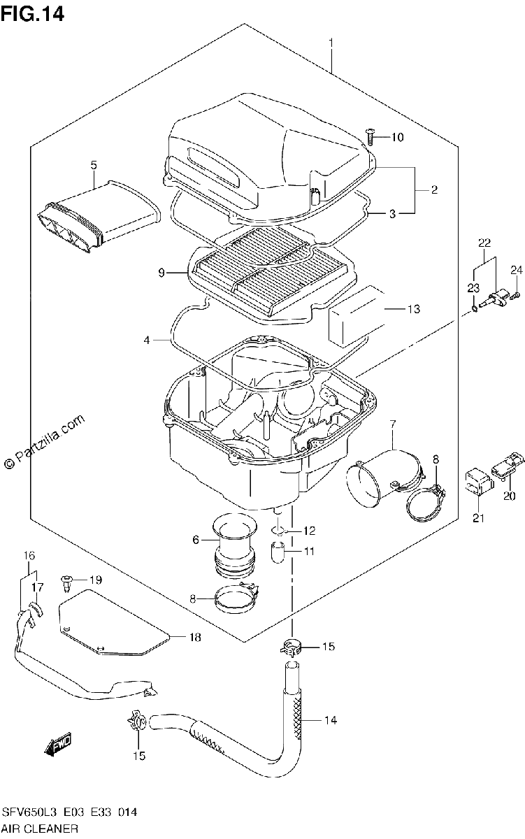 Diagrama de AIR CLEANER