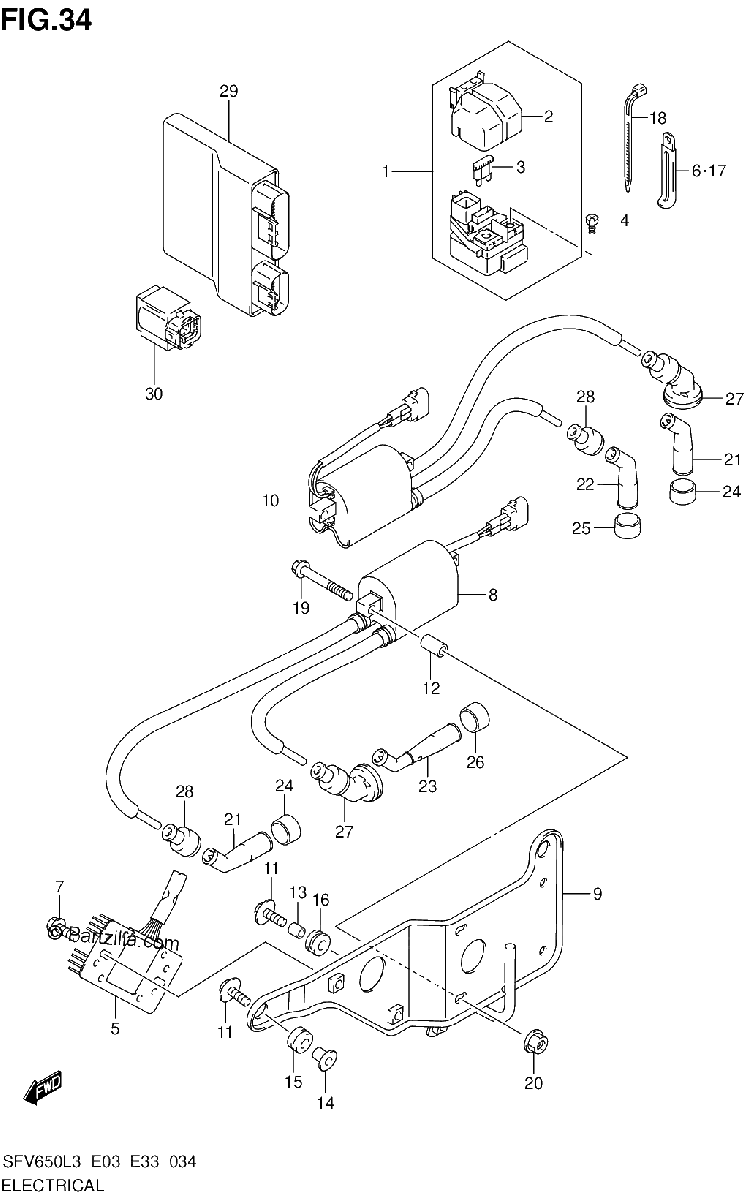 Diagrama de ELECTRICAL SFV650AL3 E33