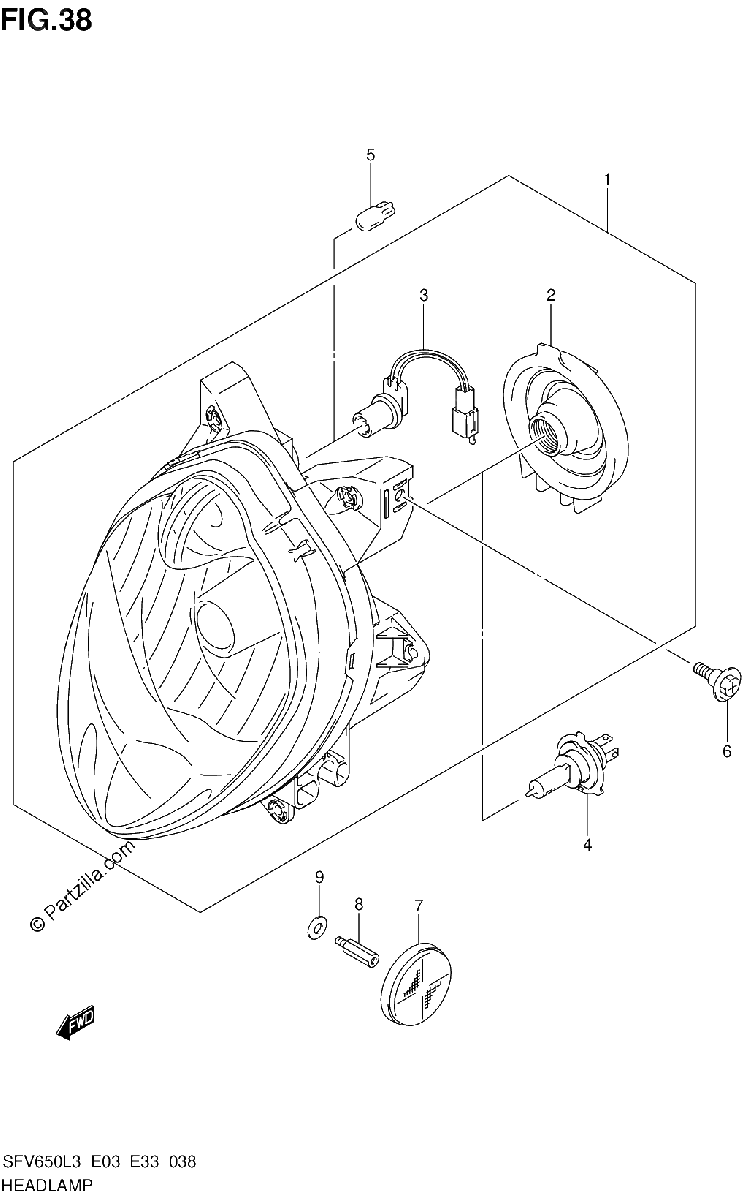 Diagrama de HEADLAMP