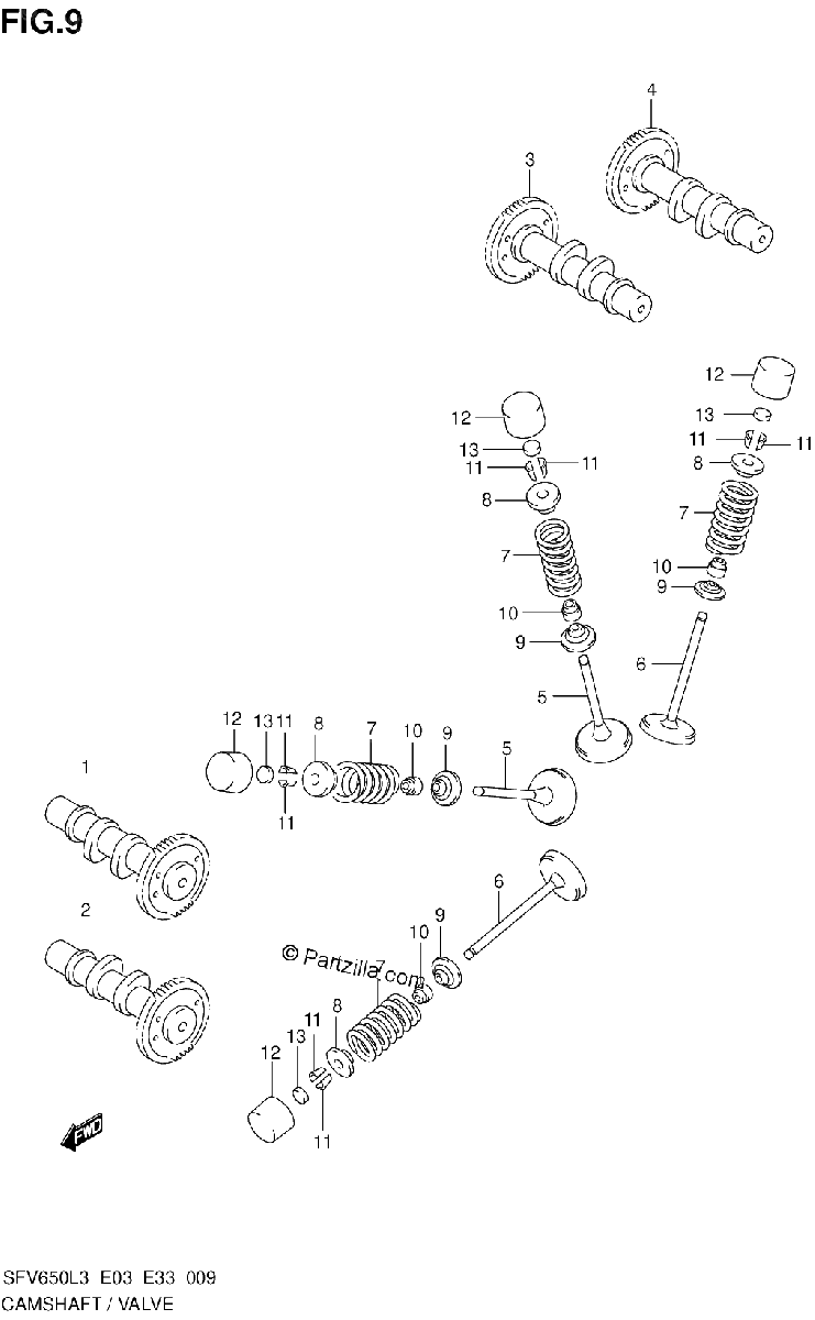 Diagrama de CAMSHAFT VALVE