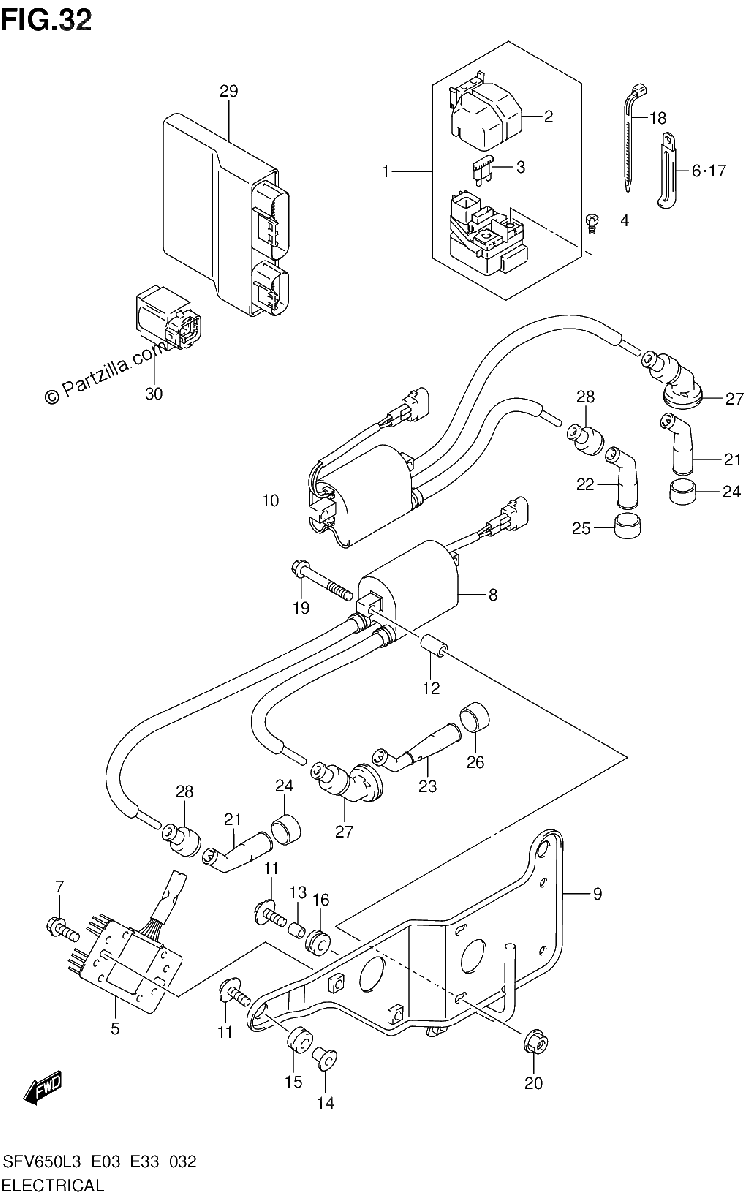 Diagrama de ELECTRICAL SFV650L3 E03