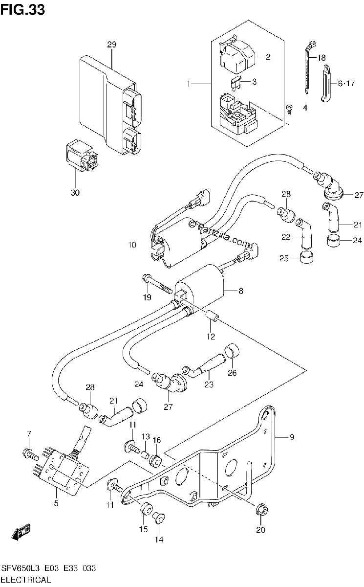 Diagrama de ELECTRICAL SFV650L3 E33